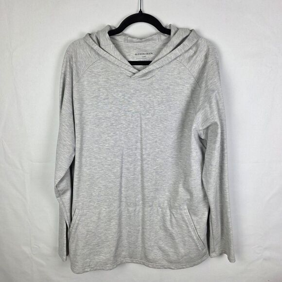 Mizzen + Main Hoodie Men's XL Gray ProFlex Thin Lightweight Pullover Casual - Picture 1 of 5